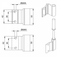 cerniera tradizionale F.F. disegno tecnico